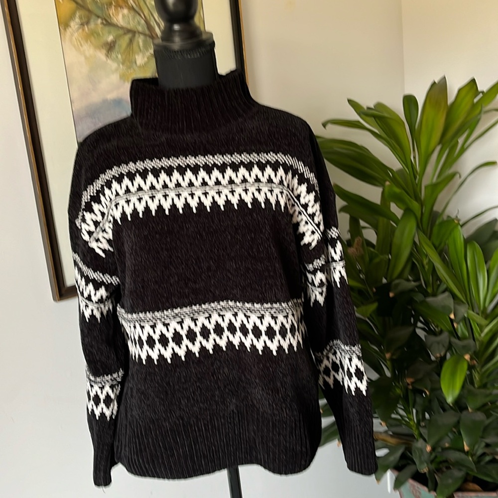 Chenille Mock Neck Sweater